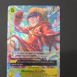 One Piece CCG Monkey D. Luffy OP07-109 SR Parallel Foil English 6000 Power - Image 1