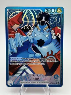 Jinbe Leader Alt Art OP14-040 One Piece THE AZURE SEA'S SEVEN English NM - Image 1