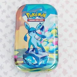 Pokemon TGC Prismatic Evolutions Glaceon COMPLETELY Empty Mini Tins - Image 1