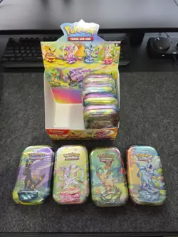 Pokemon Prismatic Evolutions Mini Tin Display Box (8 mini tins) - Image 2
