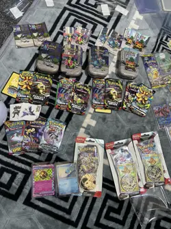 Pokemon TCG 300+ Cards Bundle Mini Tins Ex’s IR Blisters Top Loaders Sleeves - Image 2