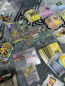 Pokemon TCG 300+ Cards Bundle Mini Tins Ex’s IR Blisters Top Loaders Sleeves - Image 3
