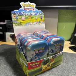 Pokemon Ascended Heroes Mini Tins Display - 10 Empty Tins w/stickers - Image 1