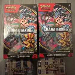 Pokemon TCG Chaos Rising Booster Bundles x2 & Lumiose City Mini Tins x2 Sealed - Image 2