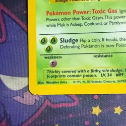 Pokemon TCG Muk 13/62 Fossil Holo Rare Card WOTC Clean LP/mp VINTAGE - Image 4