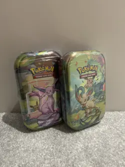 Pokemon TCG: Prismatic Evolutions Espeon & Leafon Mini Tins | New & Sealed | ✨ - Image 1