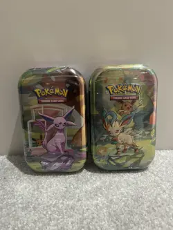 Pokemon TCG: Prismatic Evolutions Espeon & Leafon Mini Tins | New & Sealed | ✨ - Image 2