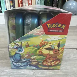 Pokemon Prismatic Evolutions Mini Tins x8 Full Set Display Case New & Sealed - Image 4