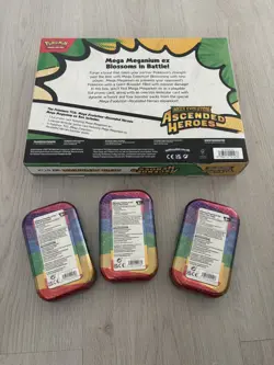 Pokemon TCG: Ascended Heroes Mega Meganium Ex Box & 3 Ascended Heroes Mini Tins✅ - Image 2