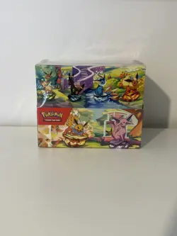 Pokemon Prismatic Evolutions Mini Tins x8 Full Set Display Case New & Sealed - Image 1