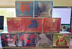 Lot of (9) Pokemon SEALED ETBS W/CASES SWSH and S&V - Image 1