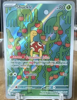 Pokemon TCG Shuckle Full Art Holo Rare 136/132 MEG EN Basic Grass Card English - Image 1
