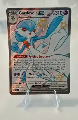 Pokemon TCG Shiny Ultra Rare Gardevoir Ex 217/091 Paldean Fates - Image 1