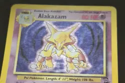 Alakazam 1/130 WOTC Base Set 2 Unlimited Holo Rare Holo Holo Pokemon Card TCG MP - Image 3