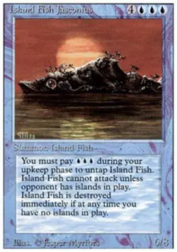 Island Fish Jasconius - Light Play MTG Revised - Image 1