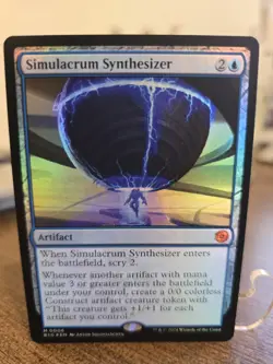 MTG Outlaws of Thunder Junction: The Big Score Simulacrum Synthesizer Foil Card - Image 1