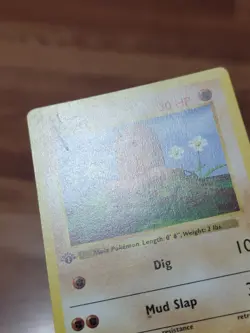 Diglett 47/102 1st Edition Shadowless Base Set Pokemon Card Game 1999 WOTC MP! - Image 2