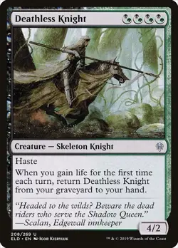 Deathless Knight 4x FOIL ELD MTG Throne of Eldraine Uncommon MINT black green - Image 1