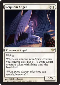 Requiem Angel -Foil Medium Play MTG Dark Ascension - Image 1