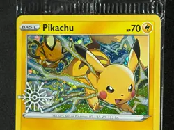 New Pokemon TCG Pikachu Cosmos Holo Snowflake Stamped Promo 049/195 Sealed NM - Image 1