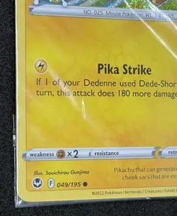 New Pokemon TCG Pikachu Cosmos Holo Snowflake Stamped Promo 049/195 Sealed NM - Image 5