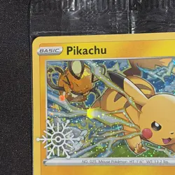 New Pokemon TCG Pikachu Cosmos Holo Snowflake Stamped Promo 049/195 Sealed NM - Image 2