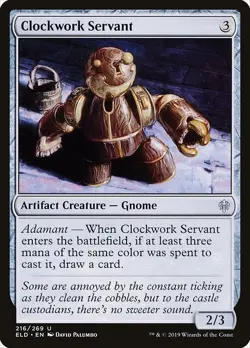 Clockwork Servant 4x FOIL ELD MTG Throne of Eldraine Uncommon MINT artifact - Image 1