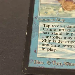 MTG Beta 1993 "Pirate Ship" Magic The Gathering LP Condition Some Edge Wear - Image 5