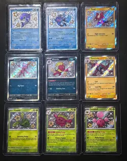 Pokemon TCG Paldean Fates Baby Shiny Holo Rare Lot of 9 Cards NM Shiny Rare - Image 1