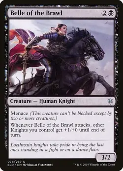 Belle of the Brawl 4x FOIL ELD MTG Throne of Eldraine Uncommon MINT black - Image 1