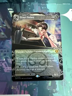 Peter Parker Amazing Spider-Man : MTG *FOIL Borderless* SPM #0208 / NM - Image 1