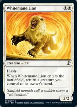 Whitemane Lion - Light Play MTG Time Spiral Remastered - Image 1