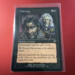 Mourning - Invasion - MTG Magic - Common - Black Enchant Creature LP - Image 1