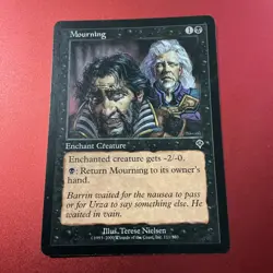 Mourning - Invasion - MTG Magic - Common - Black Enchant Creature LP - Image 2
