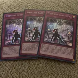 YUGIOH Welcome Labrynth BLMR-EN102 Secret Rare NM x3 Playset - Image 1
