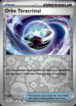 Carte Pokemon ORBE TERACRISTAL 189/191 REVERSE EV08 SSP FR NEUF - Image 1