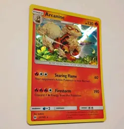 Pokemon TCG Arcanine Sun & Moon Base 22/149 Holo Rare LP - Image 1