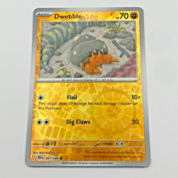 Dwebble Pokemon Scarlet Violet Black Bolt Reverse Holo 051/086 - Image 1