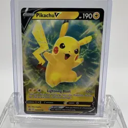 Pokemon TCG Sword And Shield Pikachu V SWSH198 Black Star Promo - Image 1