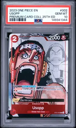 2023 ONE PIECE PREMIUM CARD COLLECTION 25TH EDITION #002 USOPP PSA 10 - Image 1