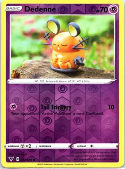 Dedenne | Reverse Holo | NM | SWSH Vivid Voltage 077/185 | Pokemon - Image 1