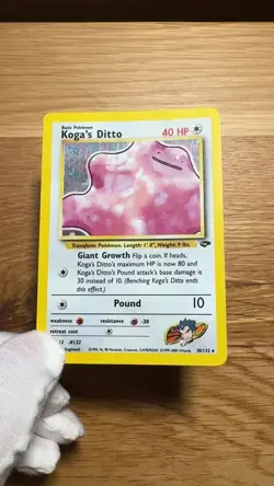 Pokemon TCG Koga's Ditto Gym Challenge Card 10/132 Creased - Image 2