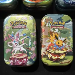 Pokemon TCG Mini Tin Lot of 5 EMPTY Eeveelutions Art Tins *2 Art Cards*No Packs* - Image 3