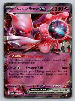 Team Rocket's Mewtwo ex Double Rare League & Championship Cards 081/182 NM - Image 1