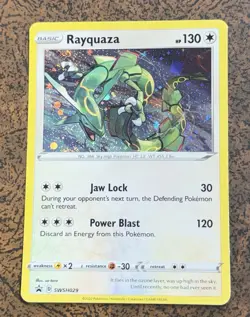 Rayquaza SWSH029 Black Star Promo Holo Pokemon Card - Image 1