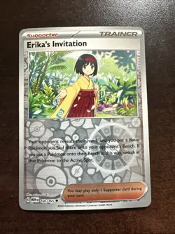 Erika’s Invitation 160/165 Reverse Holo NM Pokemon TCG Scarlet & Violet 151 - Image 1