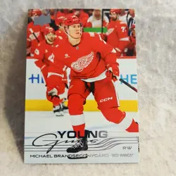 2025-26 Upper Deck Young Guns Michael Brandsegg-Nygard Rookie Card RED WINGS - Image 2
