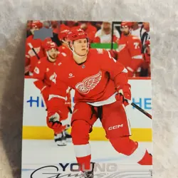 2025-26 Upper Deck Young Guns Michael Brandsegg-Nygard Rookie Card RED WINGS - Image 3