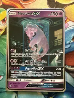 Mewtwo GX (Mewtube) -LP- Pokemon Card 78/73 Secret Legends Shining Holo Rare - Image 1