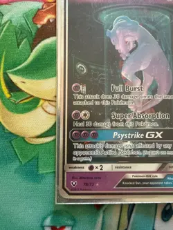 Mewtwo GX (Mewtube) -LP- Pokemon Card 78/73 Secret Legends Shining Holo Rare - Image 2